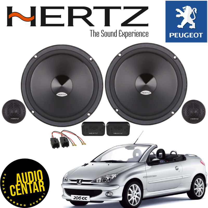 Peugeot 206CC komplet zvučnika Hertz Dieci CS