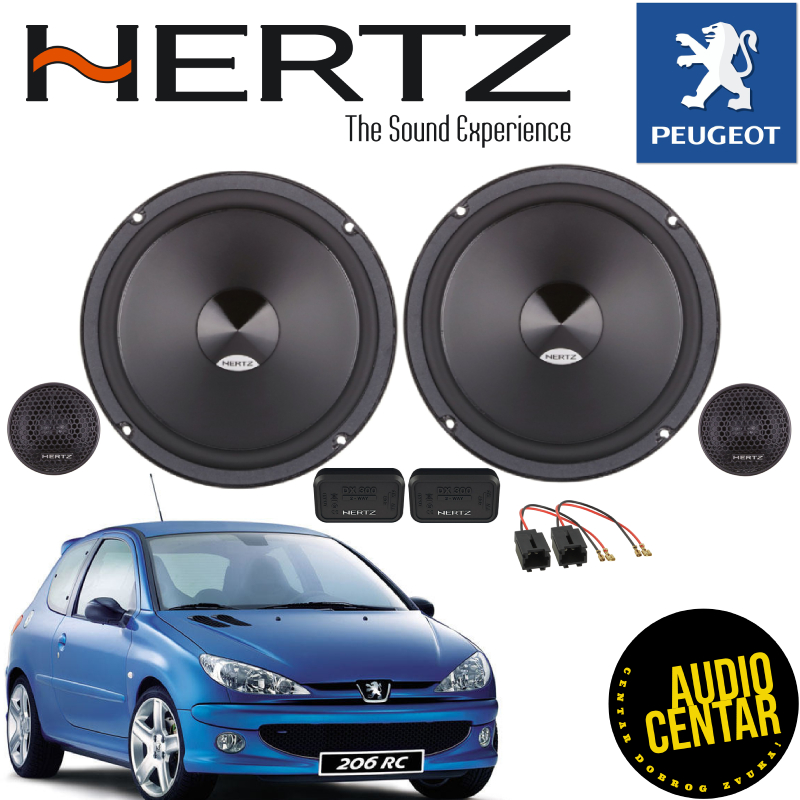 Peugeot 206 komplet zvučnika Hertz Dieci CS