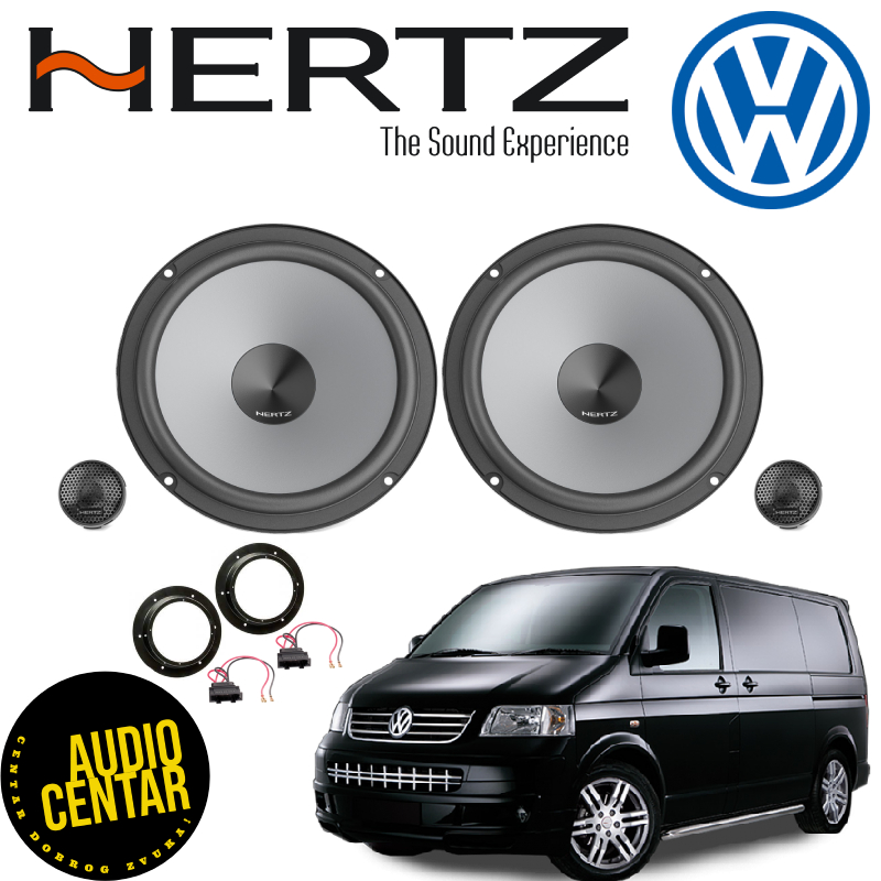 Volkswagen Transporter T5 komplet zvučnika Hertz Uno CS