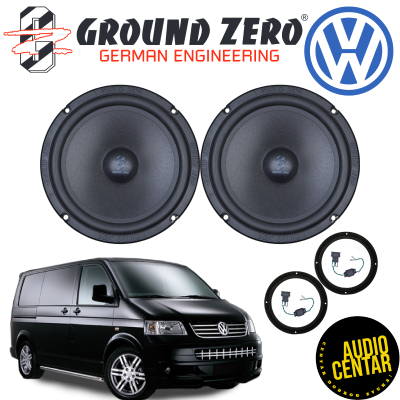 Volkswagen Transporter T5 komplet zvučnika Ground Zero GZCS 200