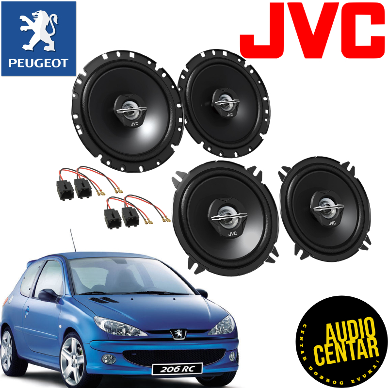 Peugeot 206 komplet zvučnika JVC CS-J CX-4