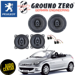 Prednji i zadnji zvucnici za Peugeot 206CC