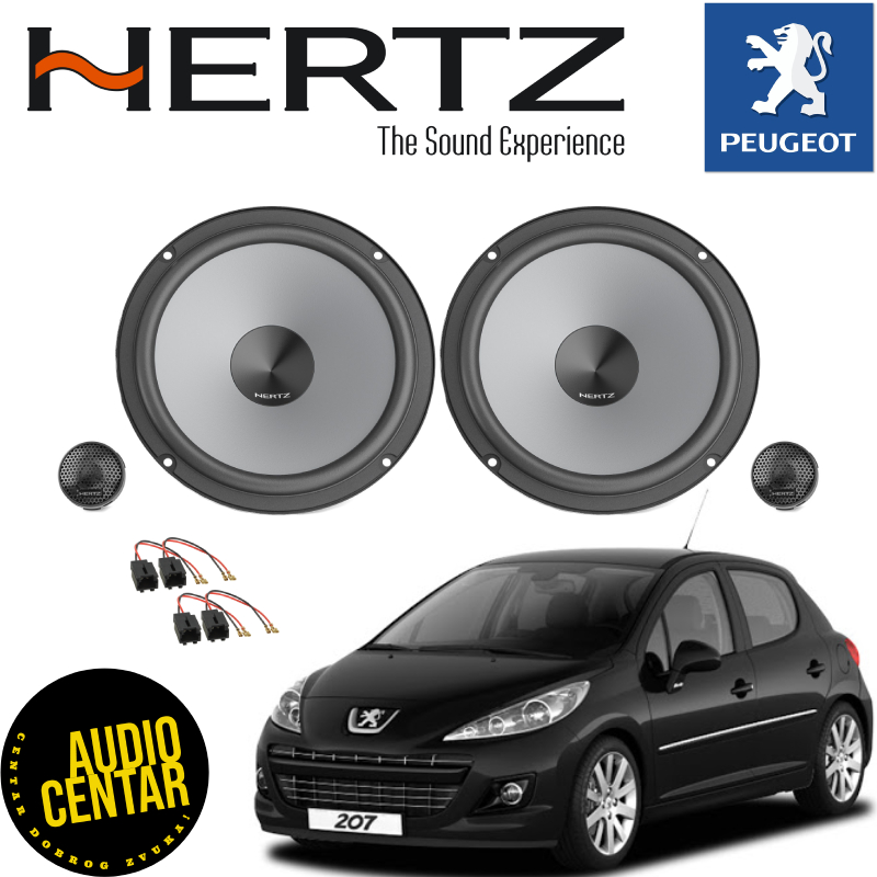 Peugeot 207 komplet zvučnika Hertz Uno CS