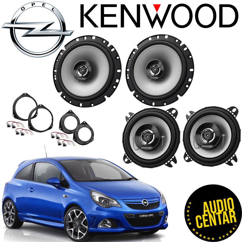 Opel Corsa (D) komplet zvučnika Kenwood Stage CX4100