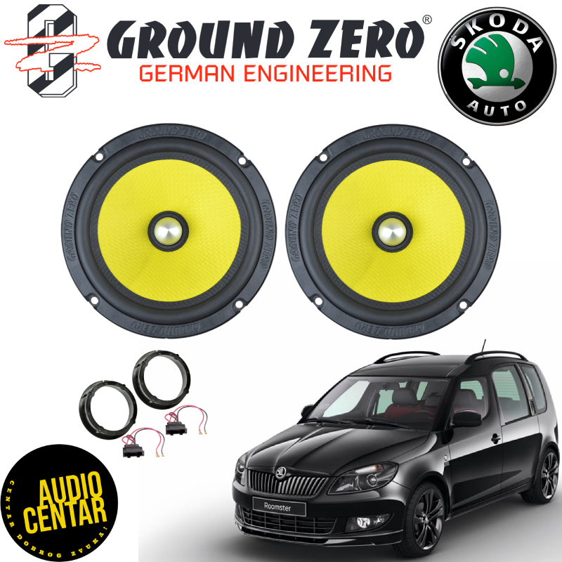 Škoda Roomster komplet zvučnika Ground Zero Titanium CSM