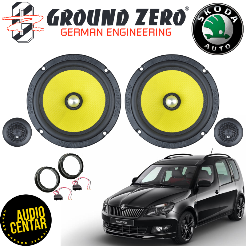 Škoda Roomster komplet zvučnika Ground Zero Titanium CS2