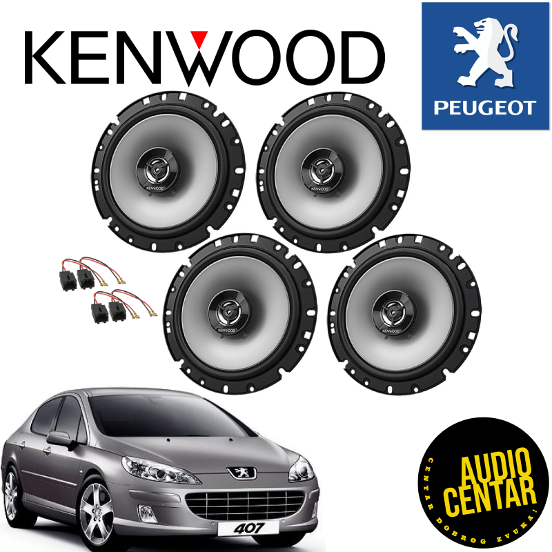 Peugeot 407 komplet zvučnika Kenwood Stage CX4