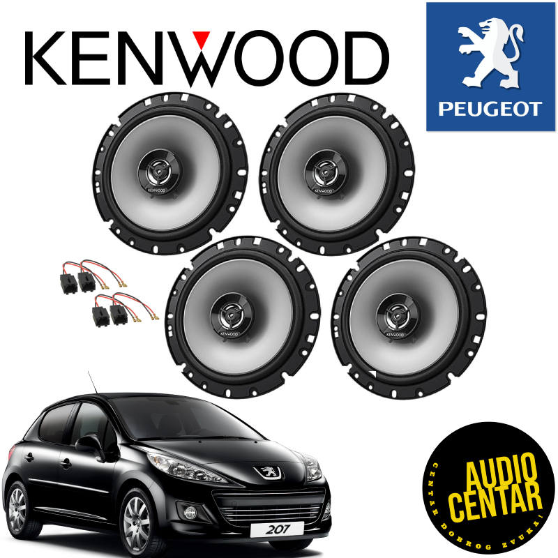 Peugeot 207 komplet zvučnika Kenwood Stage CX4