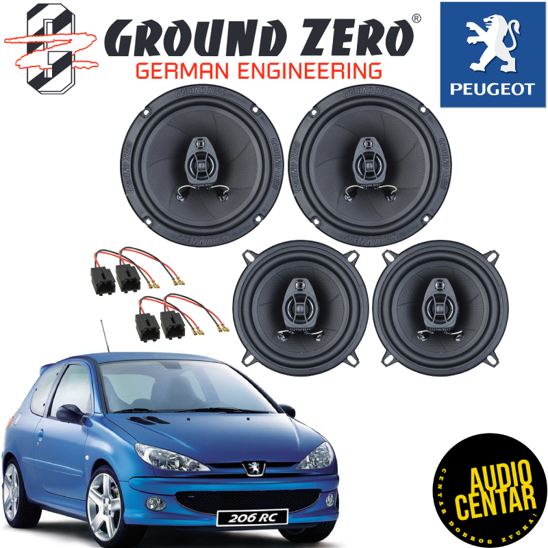 Peugeot 206 komplet zvučnika Ground Zero Iridium CX4