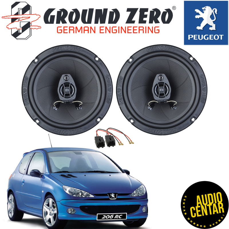 Peugeot 206 komplet zvučnika Ground Zero Iridium CX