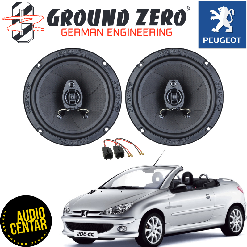 Peugeot 206CC komplet zvučnika Ground Zero Iridium CX