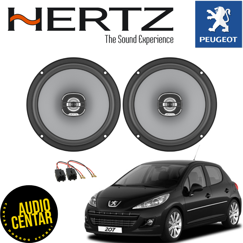 Peugeot 207 komplet zvučnika Hertz Uno CX