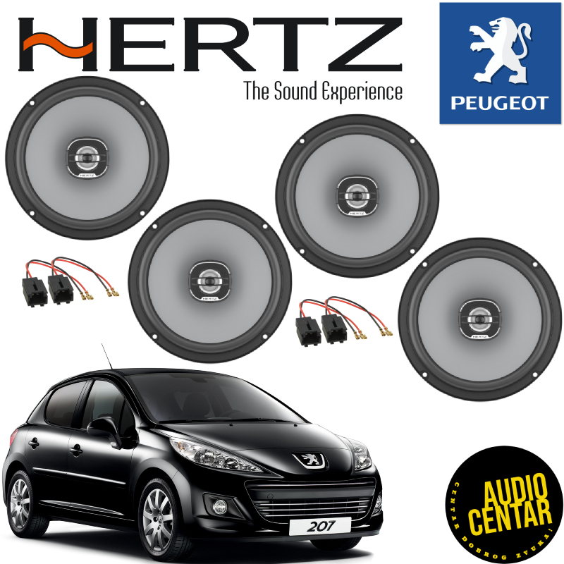 Peugeot 207 komplet zvučnika Hertz Uno CX4