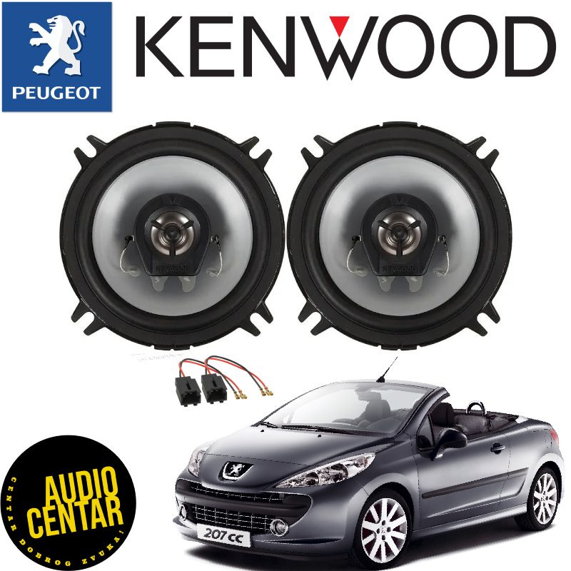 Peugeot 207CC komplet zvučnici Kenwood RGCX