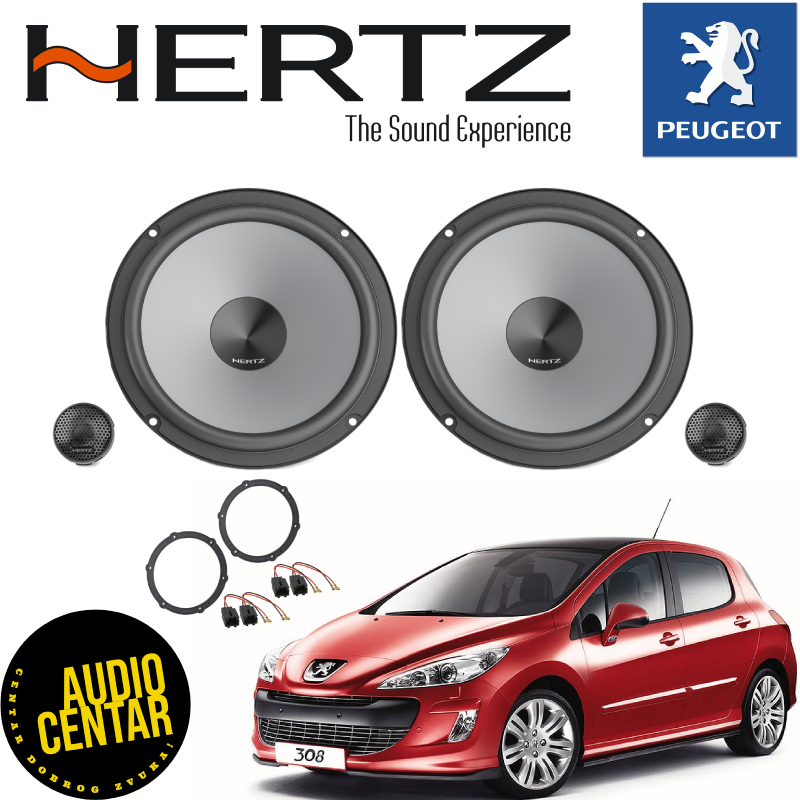 Peugeot 308 komplet zvučnika Hertz Uno CS