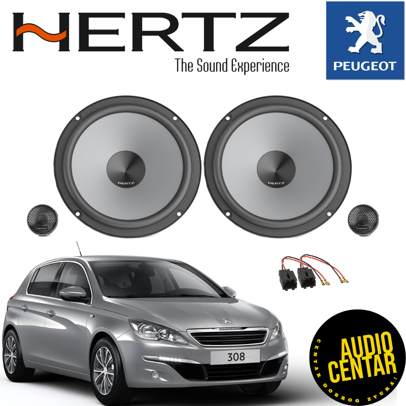 Peugeot 308 komplet zvučnika Hertz Uno CS