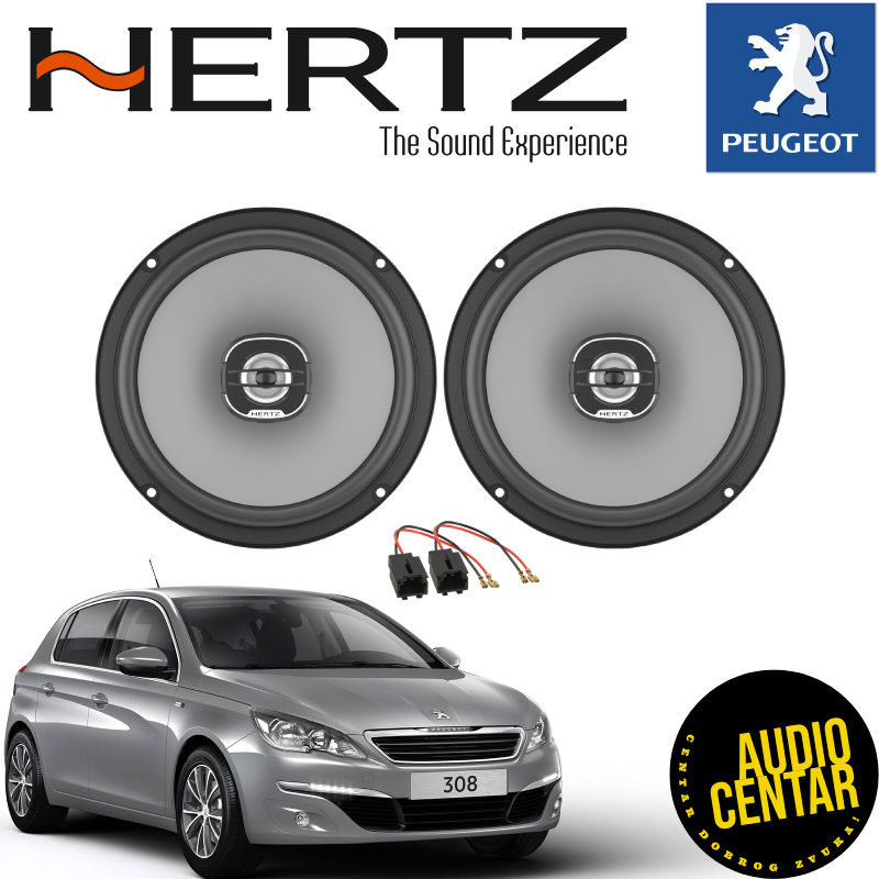 Peugeot 308 komplet zvučnika Hertz Uno CX
