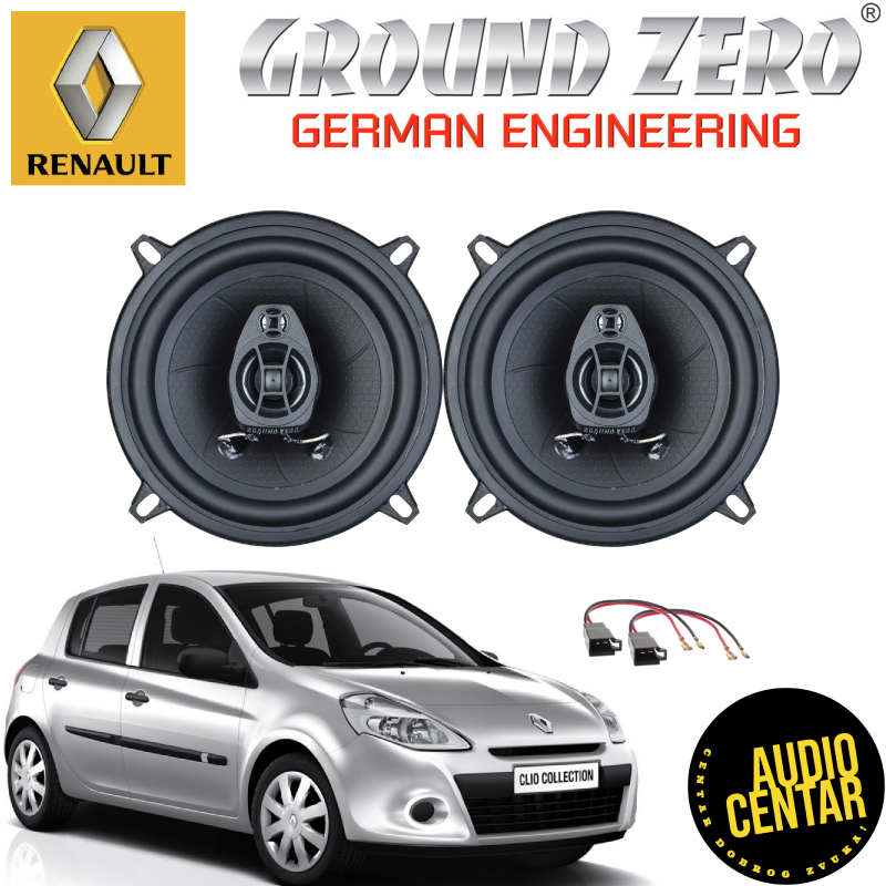 Renault Clio 3 komplet zvučnika Ground Zero Iridium CX