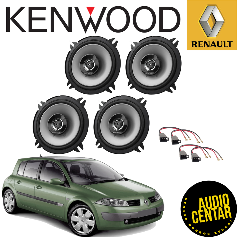 Renault Megane 2 komplet zvučnika Kenwood RGCX4