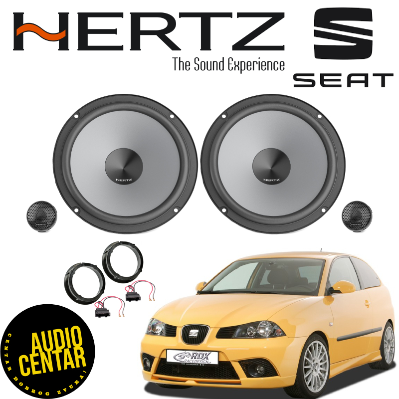 Seat Ibiza 6L komplet zvučnika Hertz Uno CS