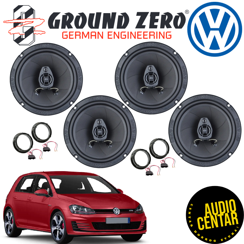 Volkswagen Golf 7 komplet zvučnika Ground Zero Iridium CX4