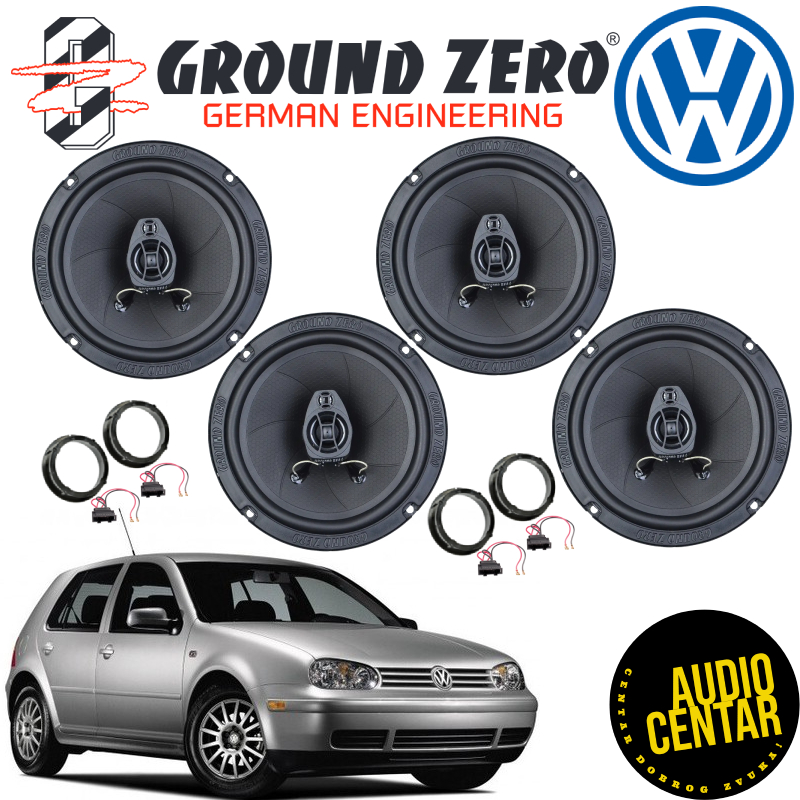 Volkswagen Golf 4 komplet zvučnika Ground Zero Iridium CX4