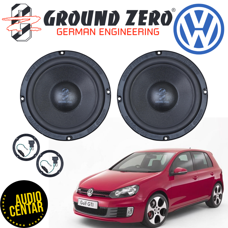 Volkswagen Golf 6 komplet zvučnika Ground Zero GZCS 165VW