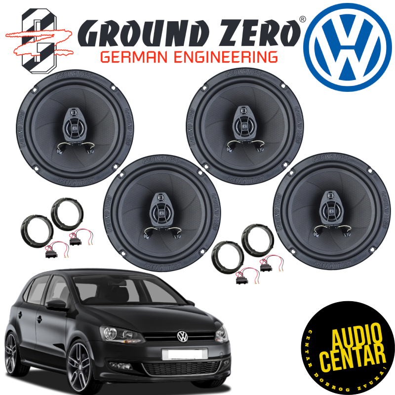 Volkswagen Polo 6R komplet zvučnika Ground Zero Iridium CX4