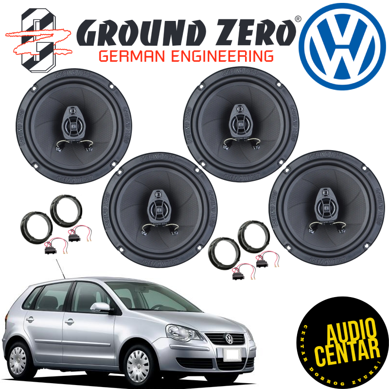 Volkswagen Polo 9N komplet zvučnika Ground Zero Iridium CX4