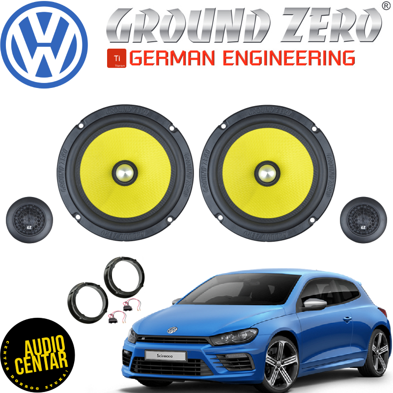 Volkswagen Scirocco komplet zvučnika Ground Zero Titanium CS2