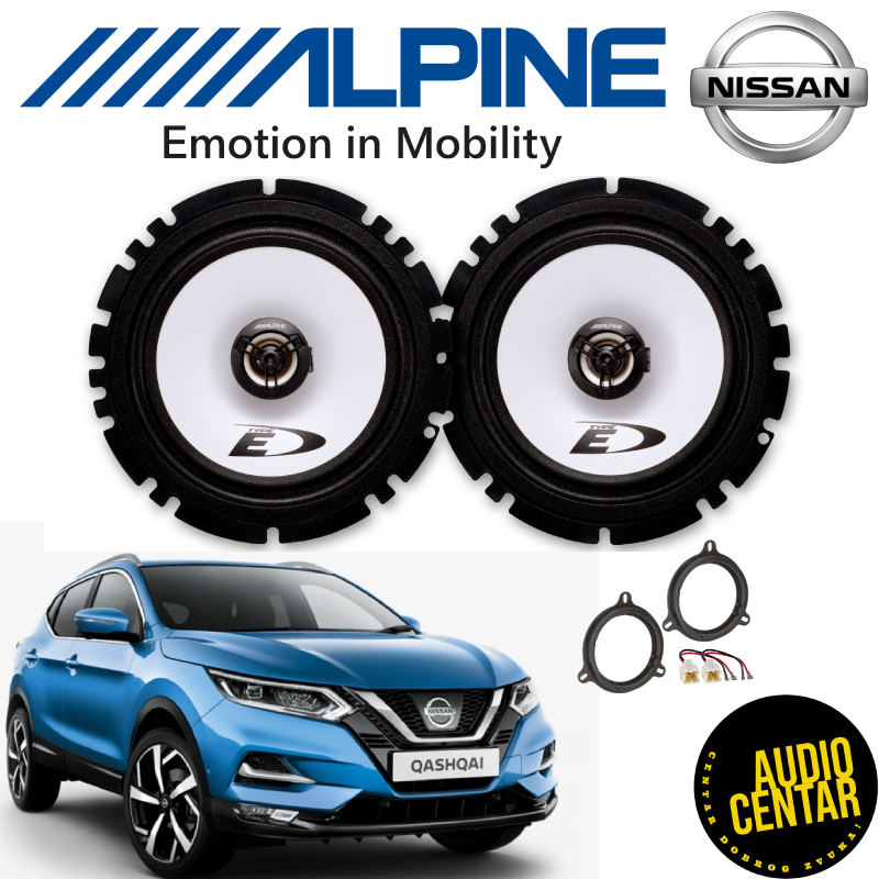 Nissan Qashqai komplet zvučnika Alpine SXE CX