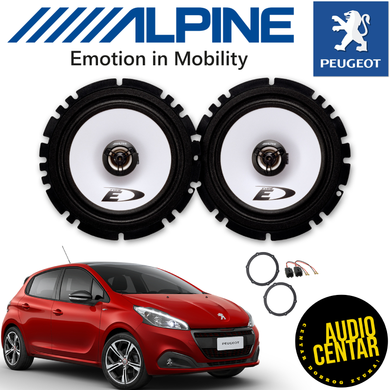 Peugeot 208 komplet zvučnika Alpine SXE CX