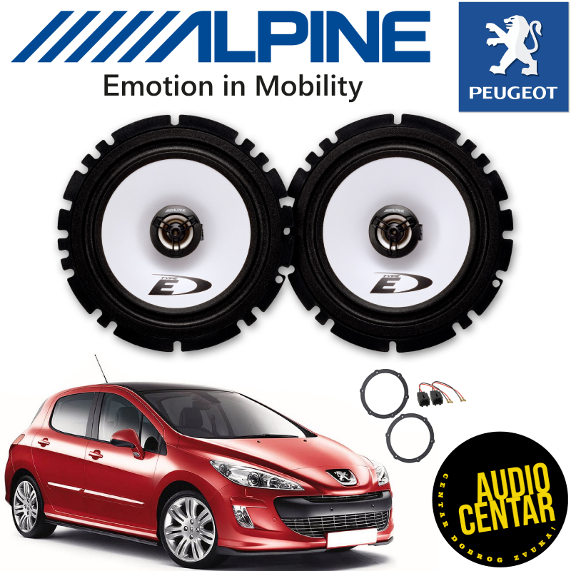 Peugeot 308 komplet zvučnika Alpine SXE CX