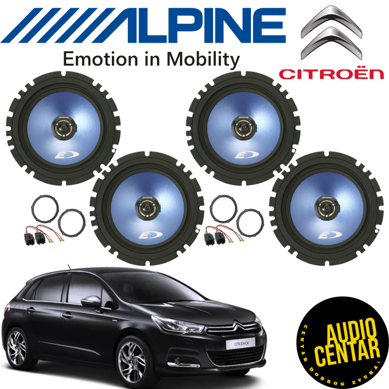 Citroen C4 zvučnici Alpine SXEB CX4