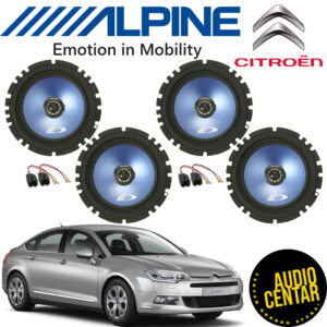 Komplet prednjih i zadnjih Alpine zvucnika za Citroen C5