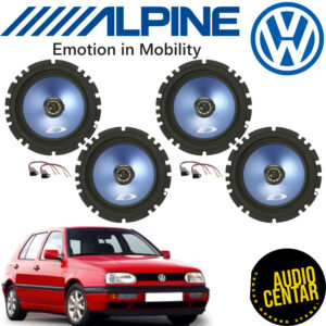 Komplet prednjih i zadnjih Alpine zvucnika za Volkswagen Golf 3