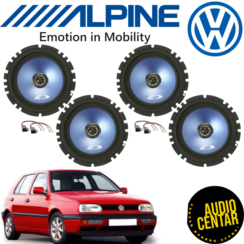 Volkswagen Golf 3 komplet zvučnika Alpine SXEB CX4