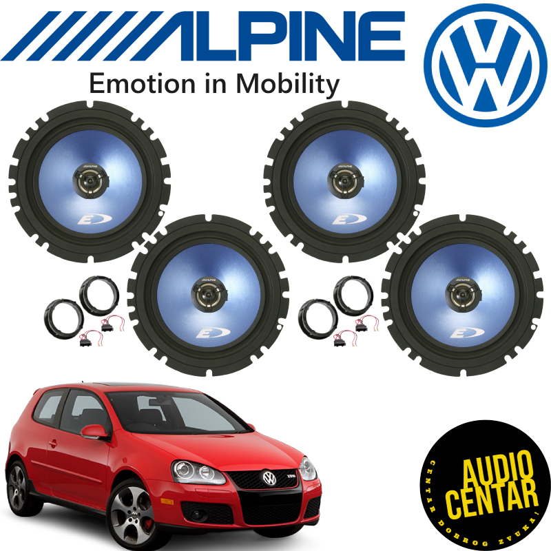 Volkswagen Golf 5 komplet zvučnika Alpine SXEB CX4