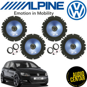 Komplet prednjih i zadnjih Alpine zvucnika za Volkswagen Polo 6R