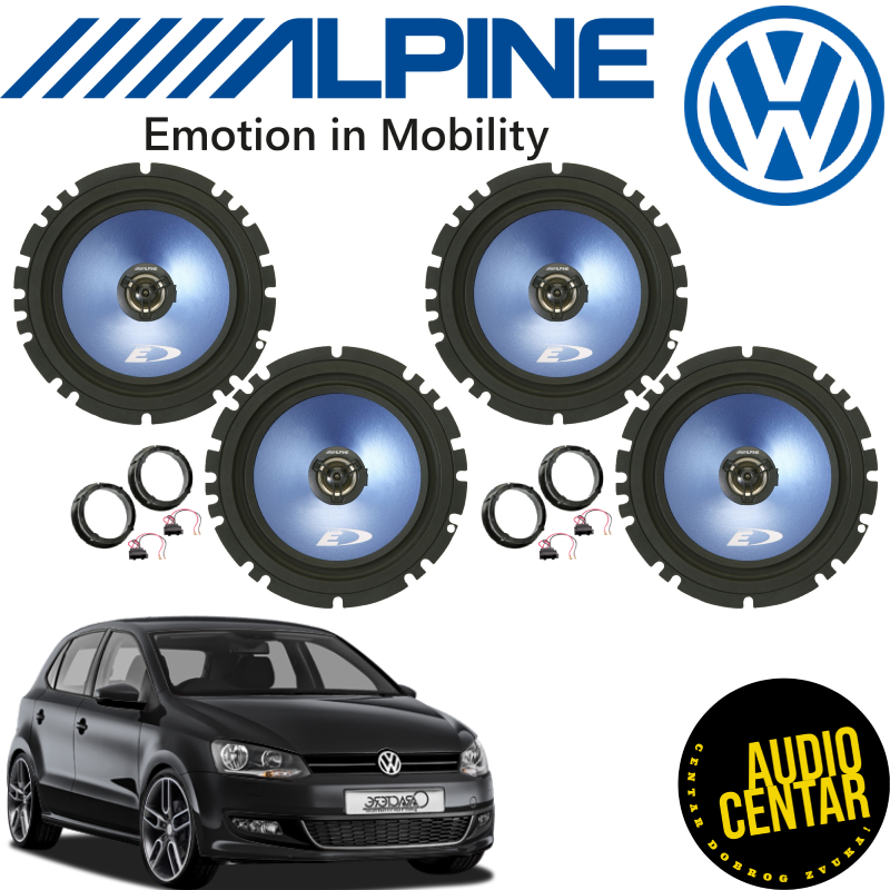 Volkswagen Polo 6R komplet zvučnika Alpine SXEB CX4