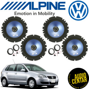 Komplet prednjih i zadnjih Alpine zvucnika za Volkswagen Polo 9N