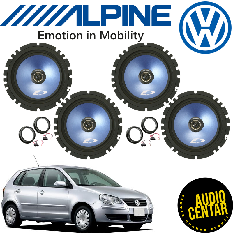 Volkswagen Polo 9N komplet zvučnika Alpine SXEB CX4