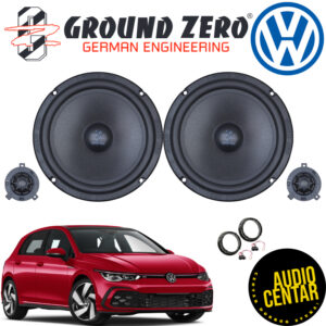 Komplet prednjih Ground Zero zvučnika za Volkswagen Golf 8