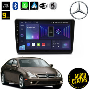 Android multimdija za Mercedes CLS sa ekranom od 9" ostljivim na dodir i Bluetooth opcijom.