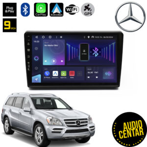 Android multimdija za Mercedes GL sa ekranom od 9" ostljivim na dodir i Bluetooth opcijom.