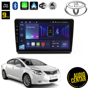 Android multimdija za Toyota Avensis sa ekranom od 9" ostljivim na dodir i Bluetooth opcijom.