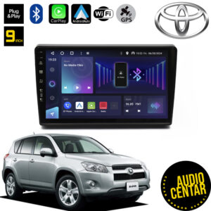 Android multimdija za Toyota RAV4 sa ekranom od 9" ostljivim na dodir i Bluetooth opcijom.