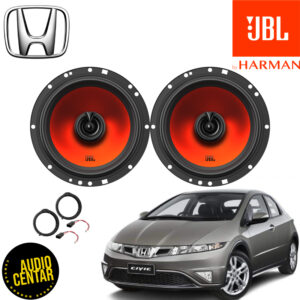 Prednji JBL koakasijalni zvučnici narandžaste boje za Honda Civic