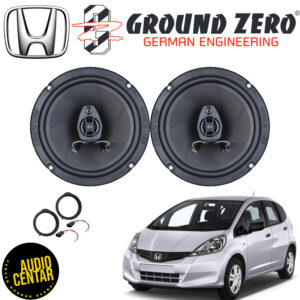 Prednji koakasijalni Ground Zero zvučnici crne boje za Honda Jazz