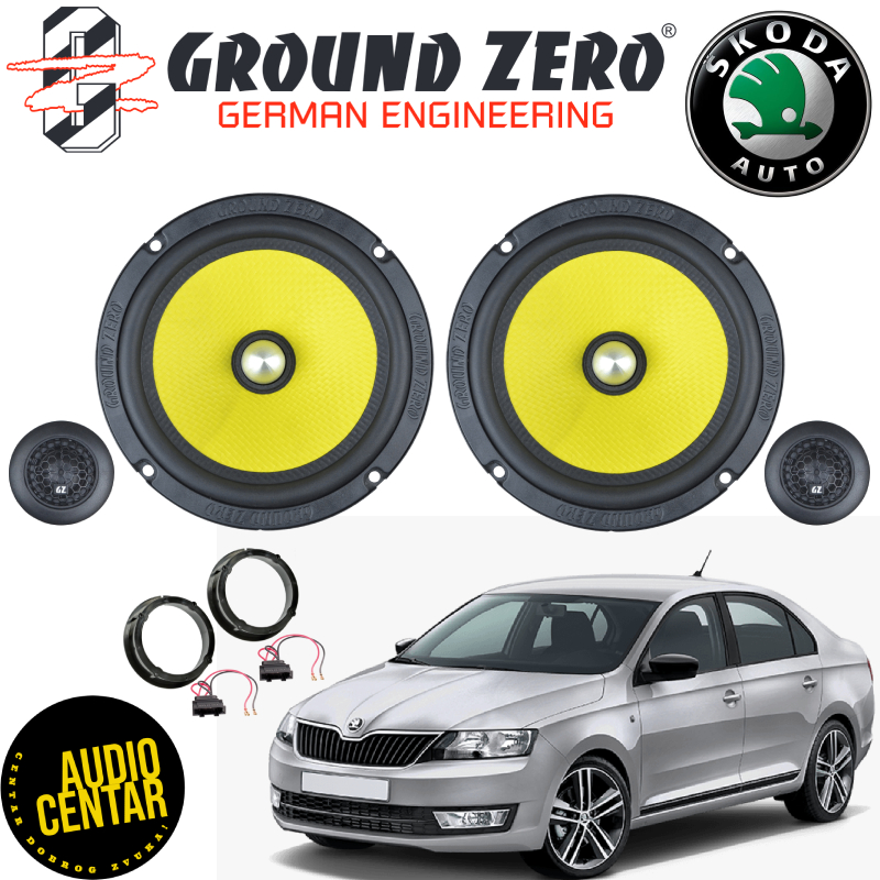 Škoda Rapid zvučnici Ground Zero Titanium CS2